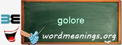 WordMeaning blackboard for golore